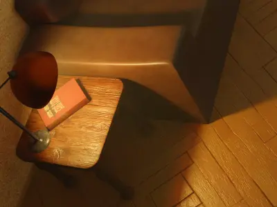 low poly lamp 3D print model