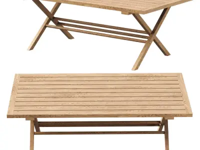 Alesso wooden dining table  3D model