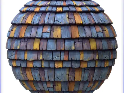 Stylized Roof Seamless Texture Texture 11