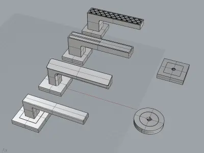 Door Handle Bundle 1 3D model