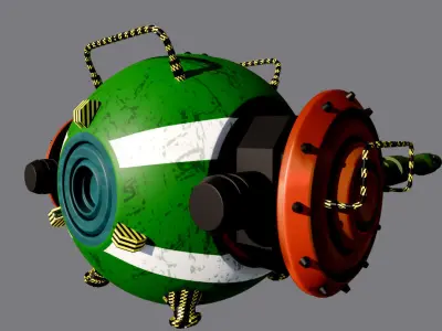 Armed Tactical Robot Drone  Dual Gun Combat Model 3D model