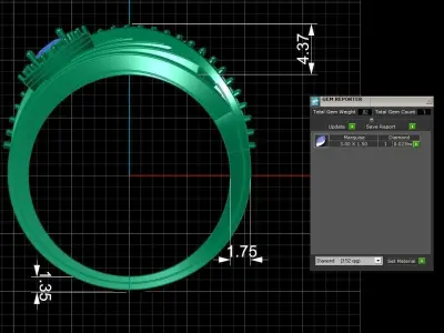 Diamond Ring for Women 3D print model 22