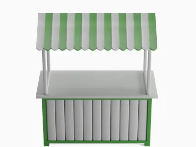 Food Stand 06 Low-poly 3D model