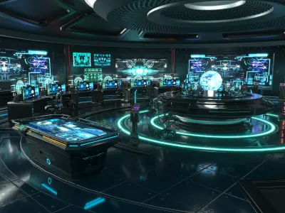 Sci Fi Interior Station 3D model