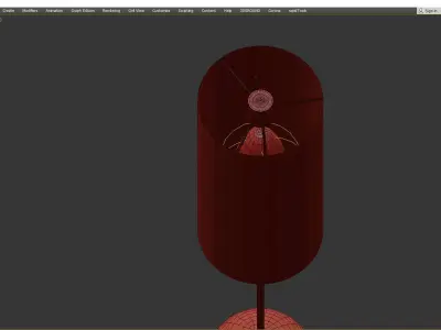 STAND CYLINDER SHADE TABLE LAMP Low-poly 3D model