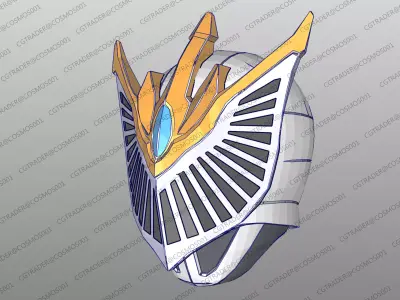 Kamen rider Femme Helmet paper papekura Low-poly 3D model