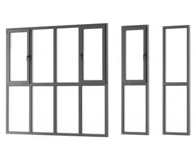 Modern windows 4 3D model