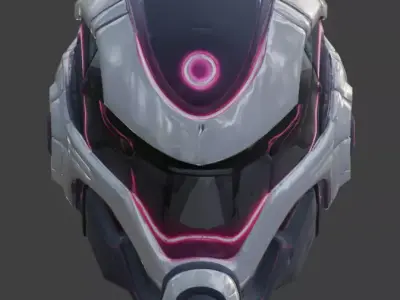 Cyber-Synthetic Scout Helmet 3D Model Low-poly 3D model