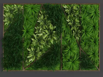 Vertical gardening 013 Low-poly 3D model