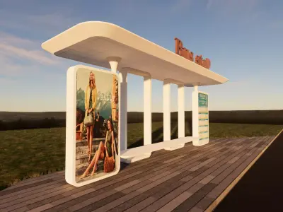 Bus Stop Collections -B1 3D model