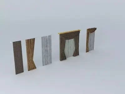 Classic curtain 3D model