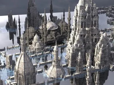 Muslim Crusades Arab architecture Kit bash 3D model