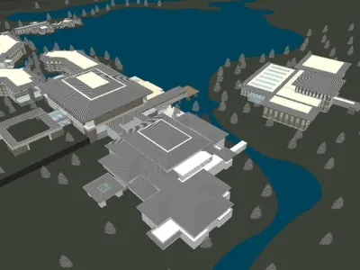 vacation spot-Resort-Fashion Leisure Hotel-095 3D model