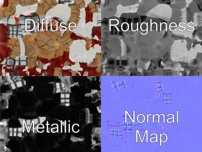 Chipped Lighthouse Sculpture model pack Low-poly 3D model