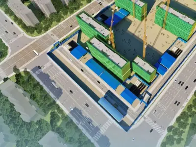 Urban Residential Construction Site 3D model