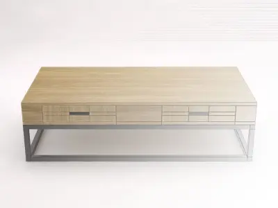LOUNGE TABLE---Rectangular and 4 drawers 3D model