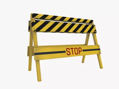 Road Barricade 3D model