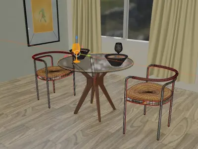 room made in the style of euro renovation 3D model