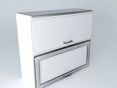 Cabinets office cabinet with glass door Free 3D model