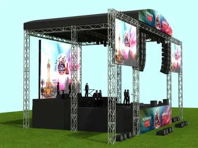 Outdoor Concert Stage 005 3D model