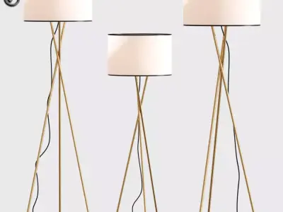 Clara Tripod Floor Lamp 3D model
