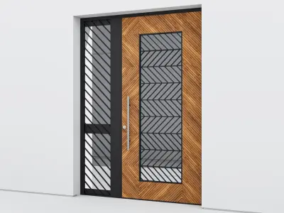 Aluminium door 195 3D model