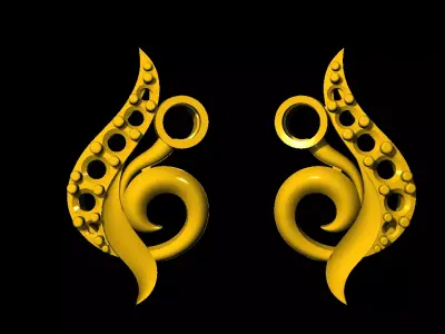 Tops earrings   3D print model
