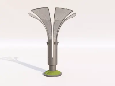 Contemporary Mesh Petal Outdoor Lighting Low-poly 3D model