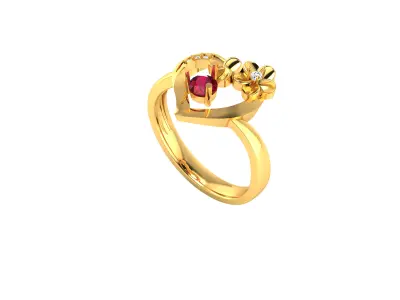 Women Ring  Render 3dm STL OBJ FBX Details 3D print model 39