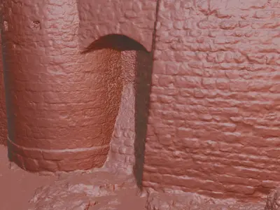 Beach Fort Wall - 3D scan 3D model