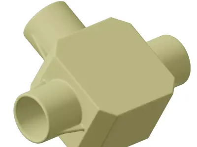 Plastic Premium Tee Junction Box Toy 3D model