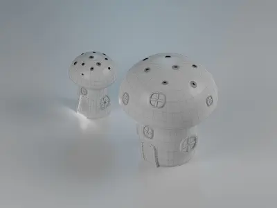 Mushroom house 3D model