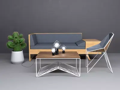Furniture for living 3D model