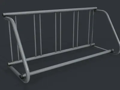 Bike Rack 9 PBR Game Ready Low-poly 3D model