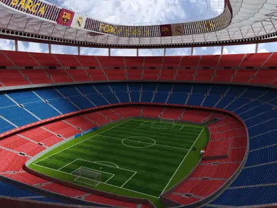 Stadium New Camp Nou Low-poly 3D model