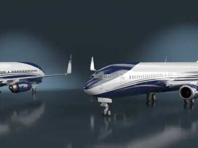  Boeing 737-900 ER with Cabin and Doors 