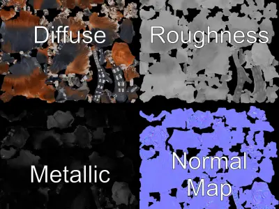 Furry Warrior Character Model Rigged and Animated Low-poly 3D model