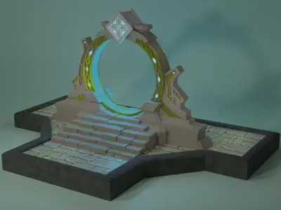 Portal to Spiral Abyss from Genshin Impact 3D model