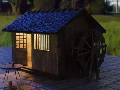 Hut Old House Low-poly 3D model