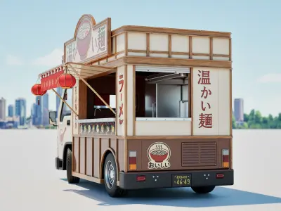  Japanese Generic Ramen Food Truck PBR 