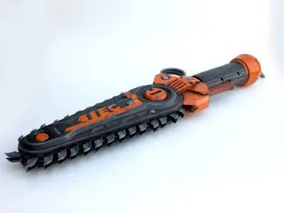 cyberpunk chainKnife weapon 3D print model