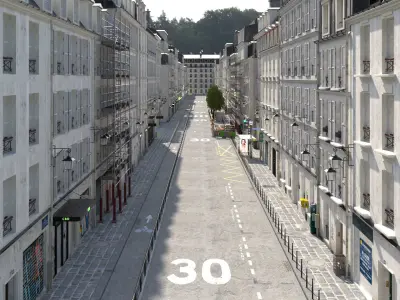 Paris Trendy Street and Place Bundle Non commercial license 3D model