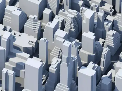 New York city lowpoly blocks kit 3D model