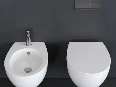 Ceramica Catalano Green One Wall-hung WC Low-poly 3D model