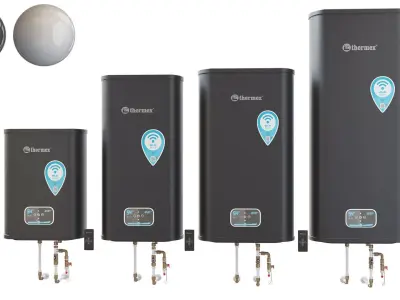 Set Water heater THERMEX ID V pro Wi-Fi Low-poly 3D model