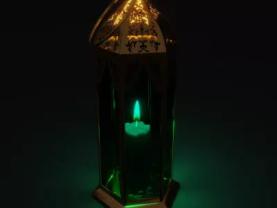 Moroccan Lantern Low-poly 3D model