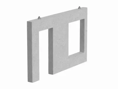 Concrete Wall Facade 3D model