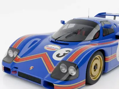 Porsche 962 Group C Endurance Racer Low-poly 3D model