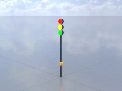 Spherical stylized traffic light design 2 3D model