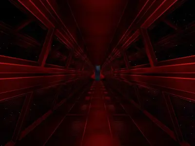 Sci Fi Tunnel 3D model 36